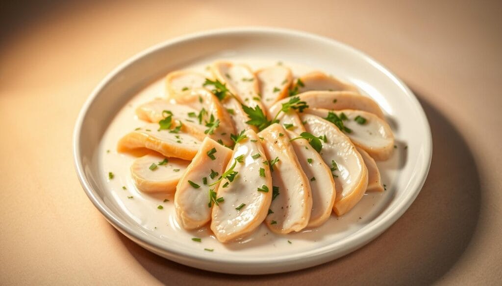 Aiguillettes de poulet à la crème Aiguillettes de poulet à la crème