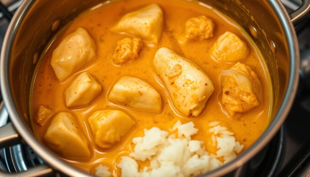 Préparation du poulet curry lait de coco Préparation du poulet curry lait de coco