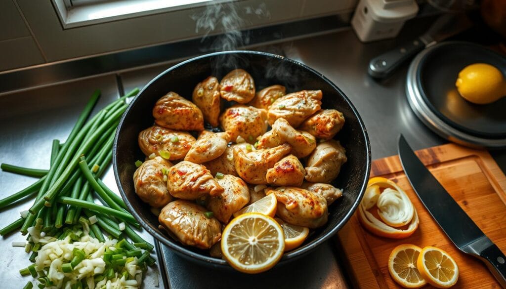 Préparation du poulet yassa étape par étape Préparation du poulet yassa étape par étape